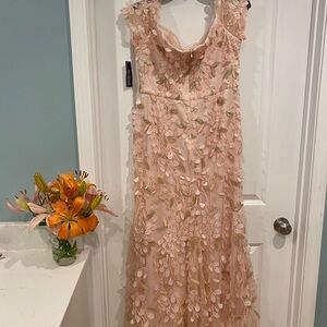 R&M Richards Pink Floral Maxi Dress